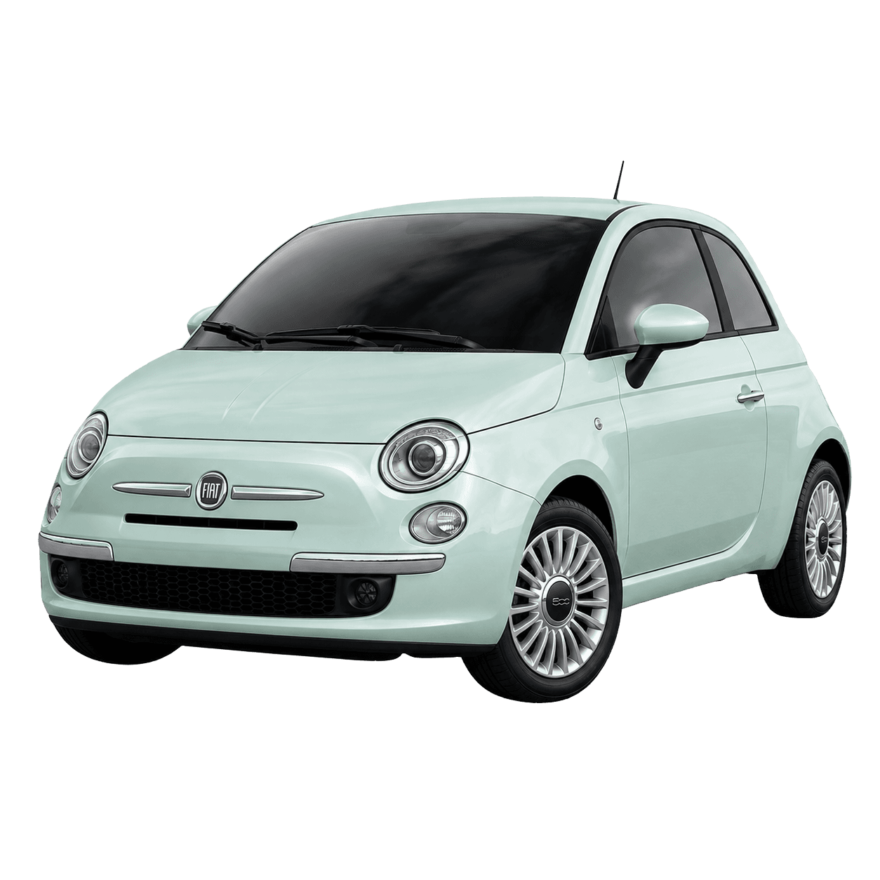 Fiat 500 compact hire car for easy local driving in Derby
